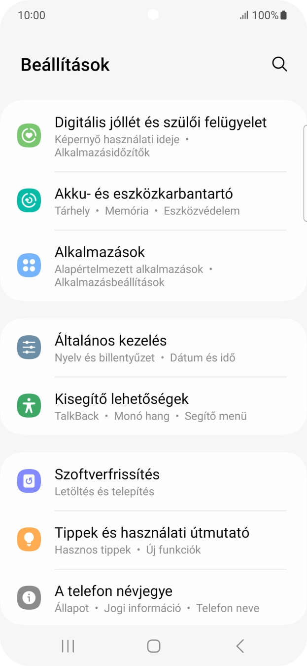 Válaszd az Általános kezelés lehetőséget.