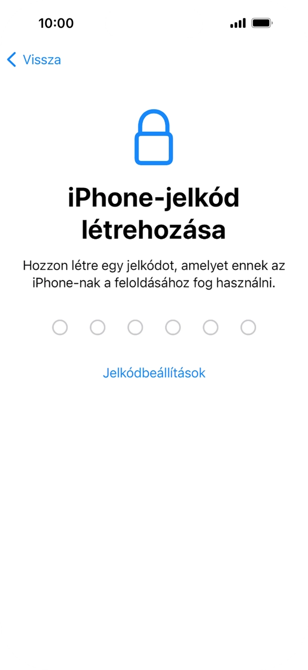 Válaszd a Jelkódbeállítások lehetőséget. Válaszd a Jelkódbeállítások lehetőséget.