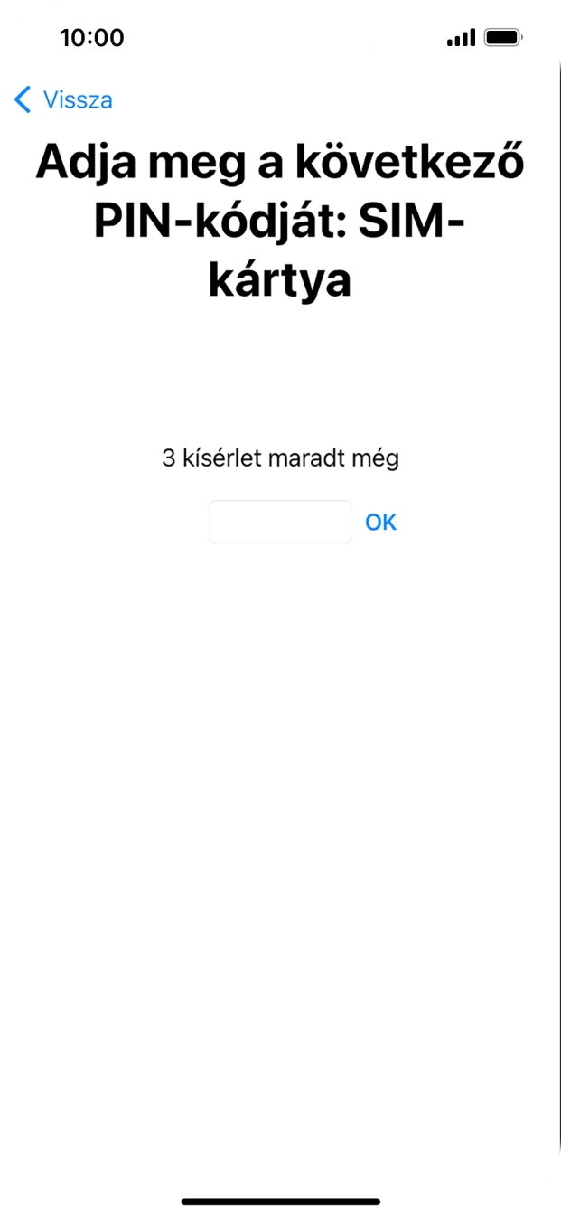Amennyiben a SIM-kártyád zárolva van, írd be a PIN-kódodat, és válaszd az OK lehetőséget.