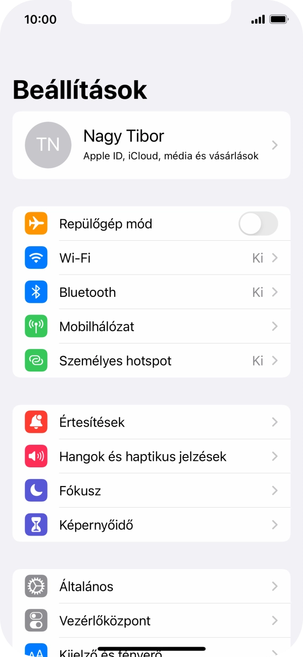 Válaszd a Bluetooth lehetőséget. Válaszd a Bluetooth lehetőséget.