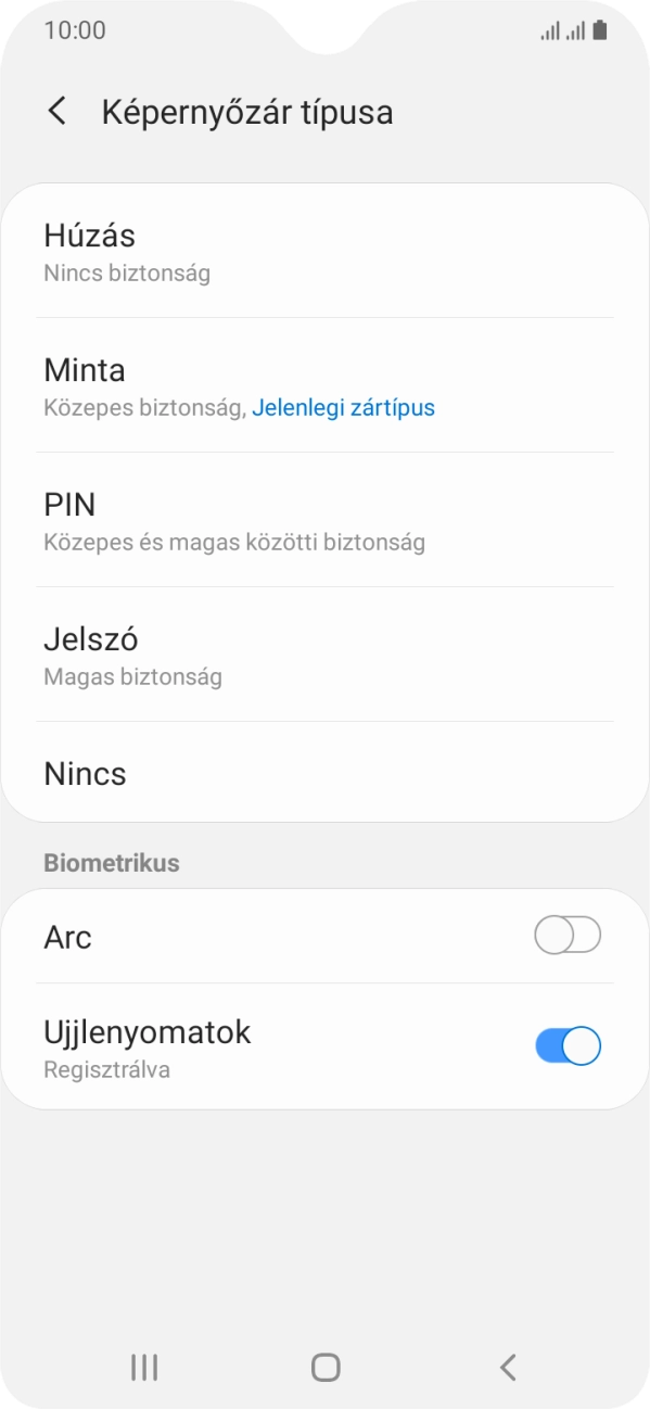 Válaszd a Nincs lehetőséget. Válaszd a Nincs lehetőséget.