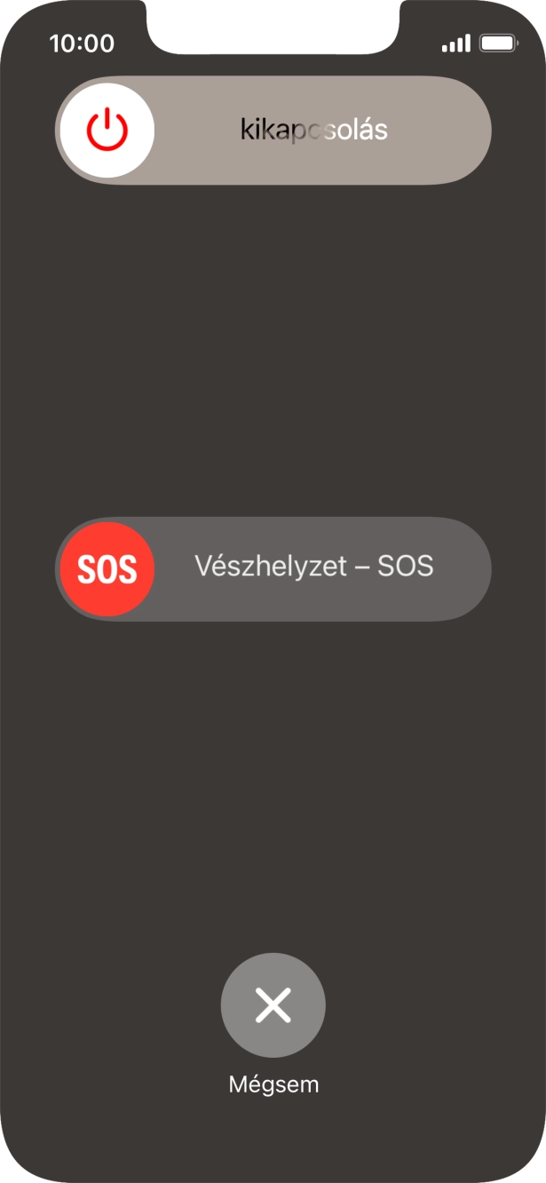 Kattints a kikapcsolás ikonra, és húzd az ikont jobbra.
