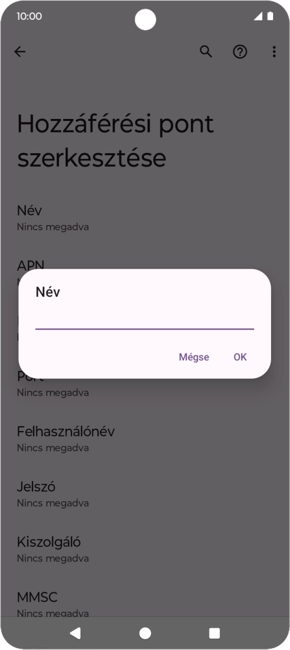 Írd be azt, hogy One Internet, és válaszd az OK lehetőséget. Írd be azt, hogy One Internet, és válaszd az OK lehetőséget.