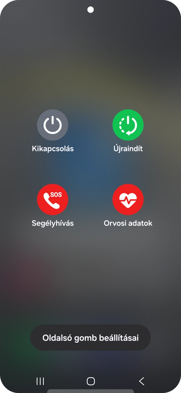 Válaszd a Kikapcsolás lehetőséget. Válaszd a Kikapcsolás lehetőséget.