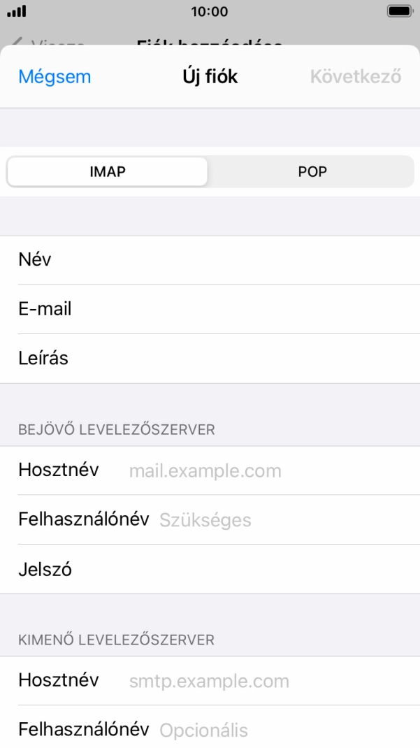 Válaszd a POP lehetőséget.