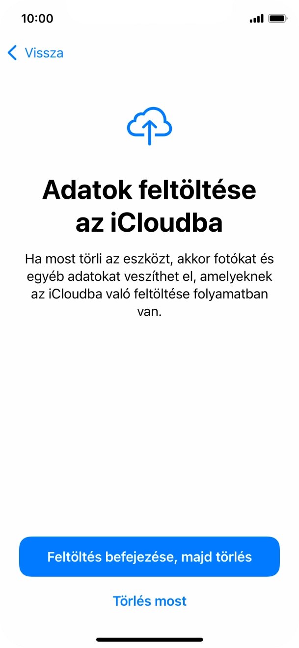 Válaszd a Törlés most lehetőséget. Válaszd a Törlés most lehetőséget.