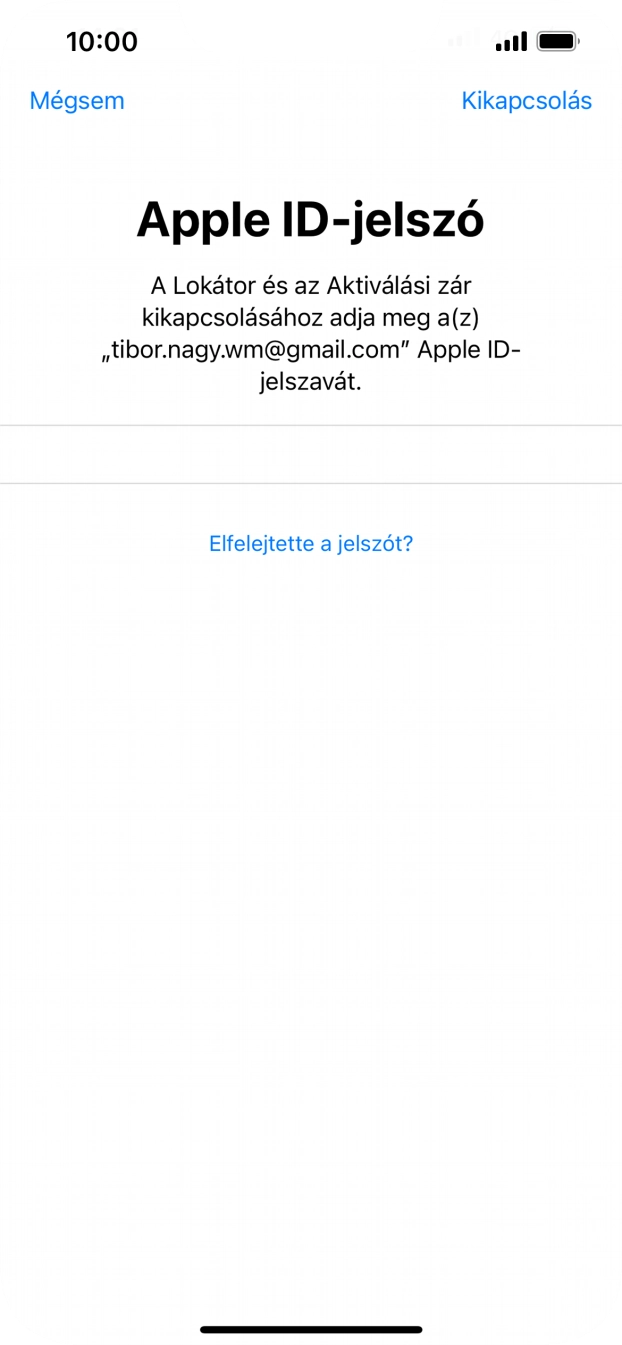 Válaszd a Kikapcsolás lehetőséget.