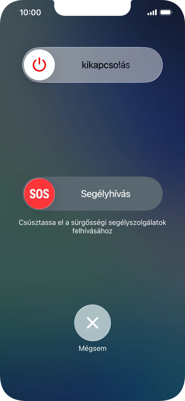 Kattints a kikapcsolás ikonra, és húzd az ikont jobbra.