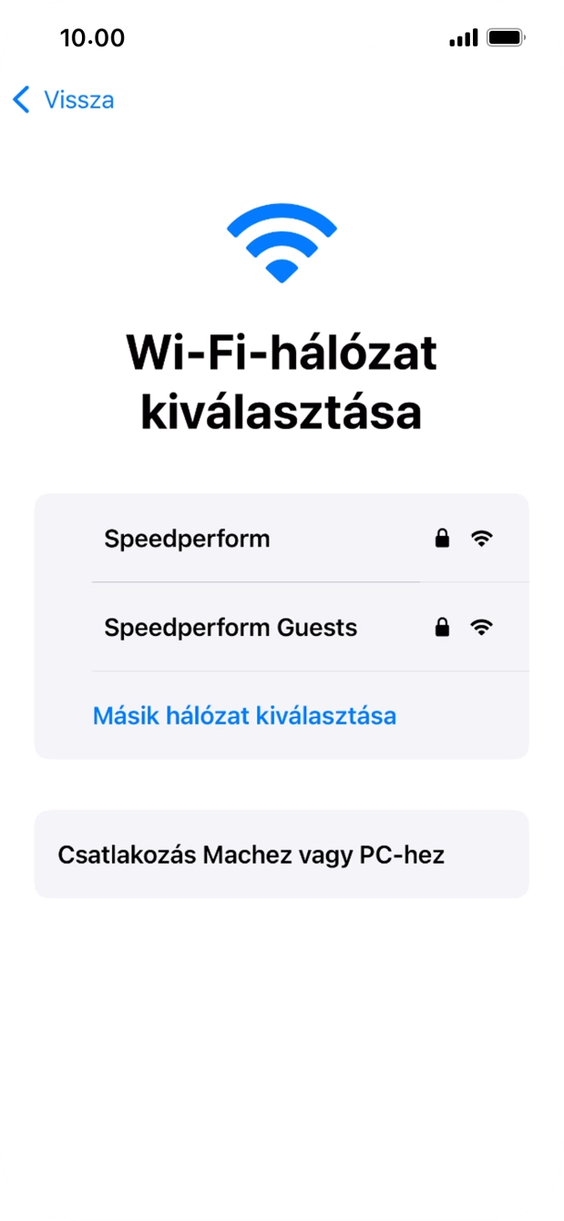 Válaszd ki a kívánt Wi-Fi hálózatot.