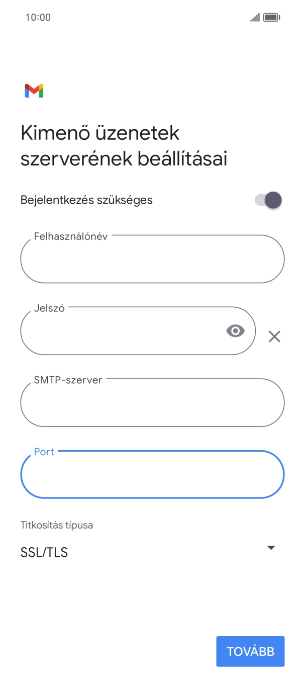 Válaszd a TOVÁBB lehetőséget.