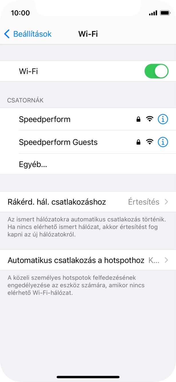 Kattints a kívánt Wi-Fi hálózatra, és írd be a Wi-Fi hálózathoz tartózó jelszót. Kattints a kívánt Wi-Fi hálózatra, és írd be a Wi-Fi hálózathoz tartózó jelszót.