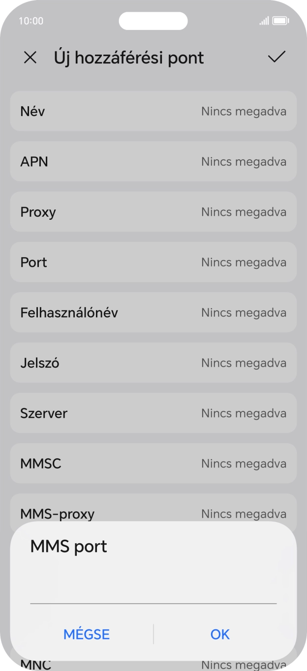 Írd be azt, hogy 8080, és válaszd az OK lehetőséget.