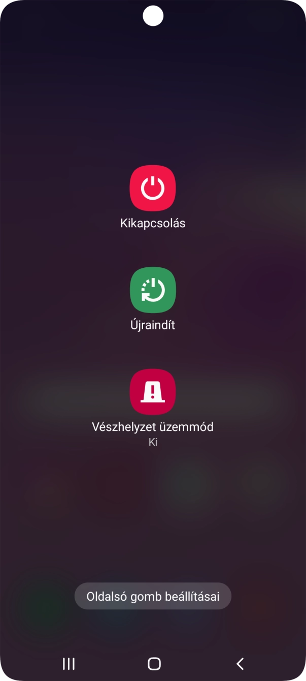 Válaszd a Kikapcsolás lehetőséget. Válaszd a Kikapcsolás lehetőséget.