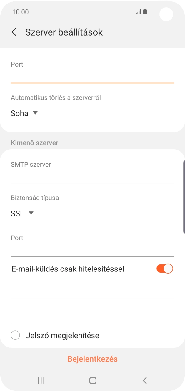 Nyisd le az „Automatikus törlés a szerverről” alatt legördülő menüt.