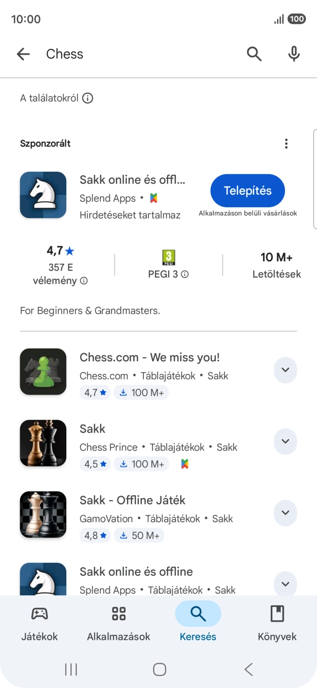 Kattints a kívánt alkalmazásra.