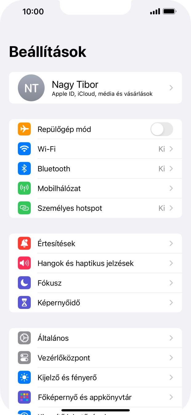 Válaszd a Wi-Fi lehetőséget.