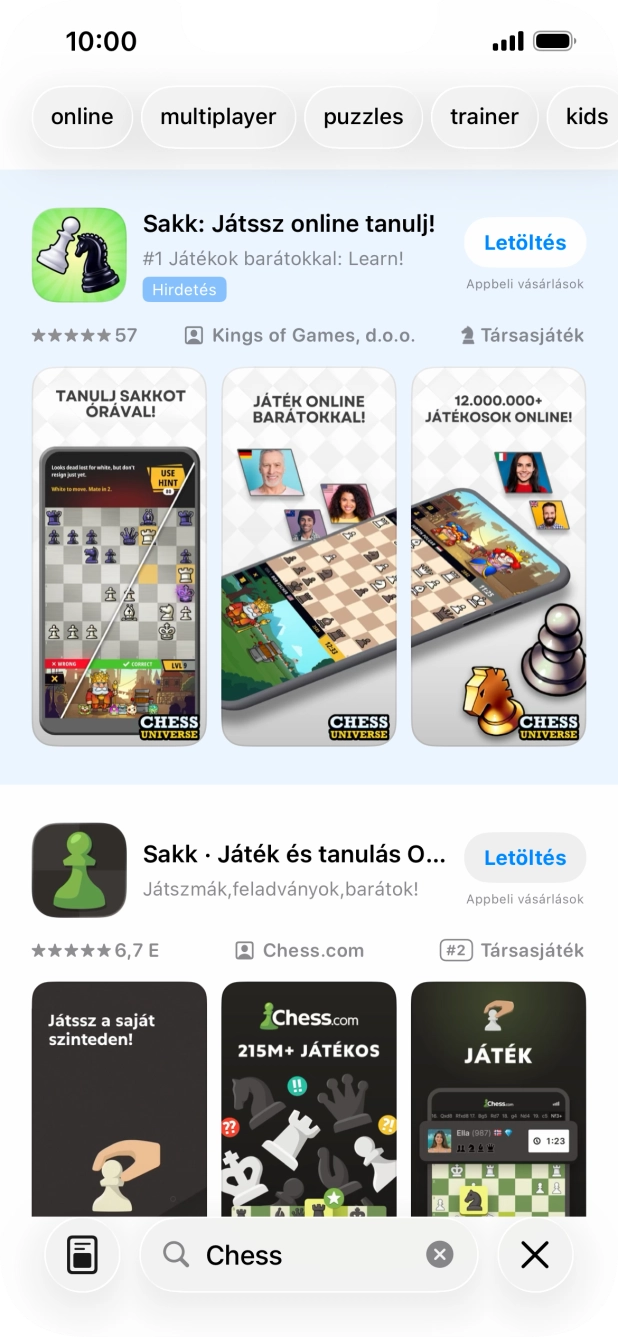 Kattints a kívánt alkalmazásra. Kattints a kívánt alkalmazásra.