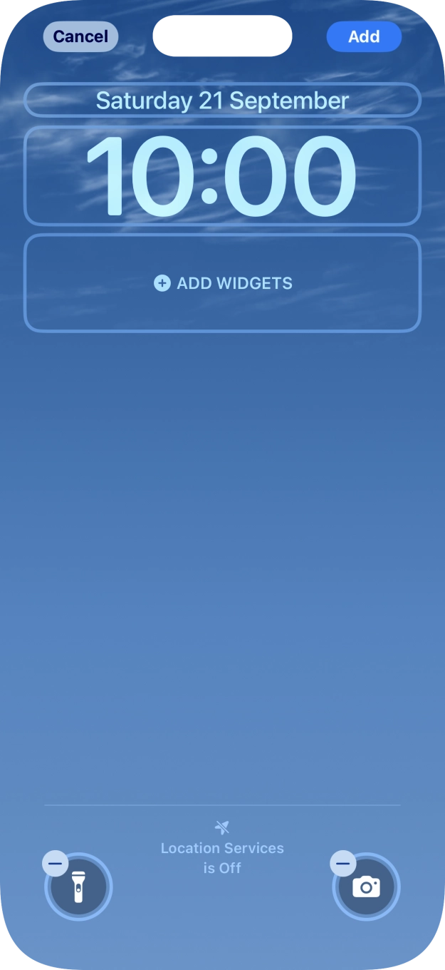 To customise the way the lock screen date is displayed, press the date widget and follow the instructions on the screen to select the required widget display mode.