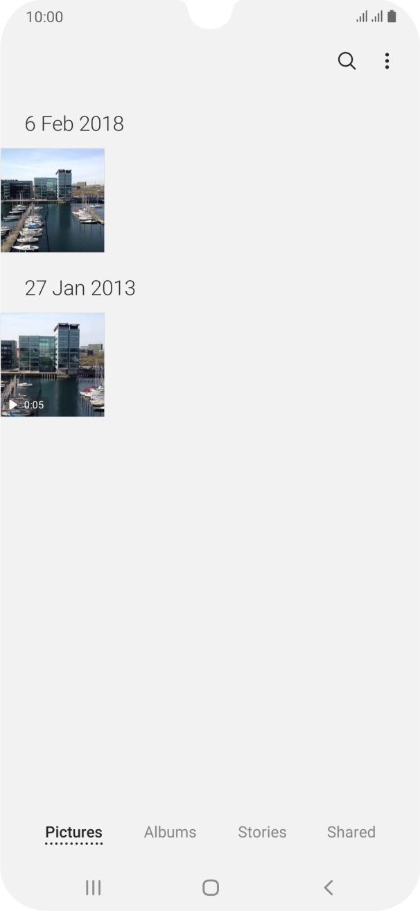 Press Albums and go to the required folder.