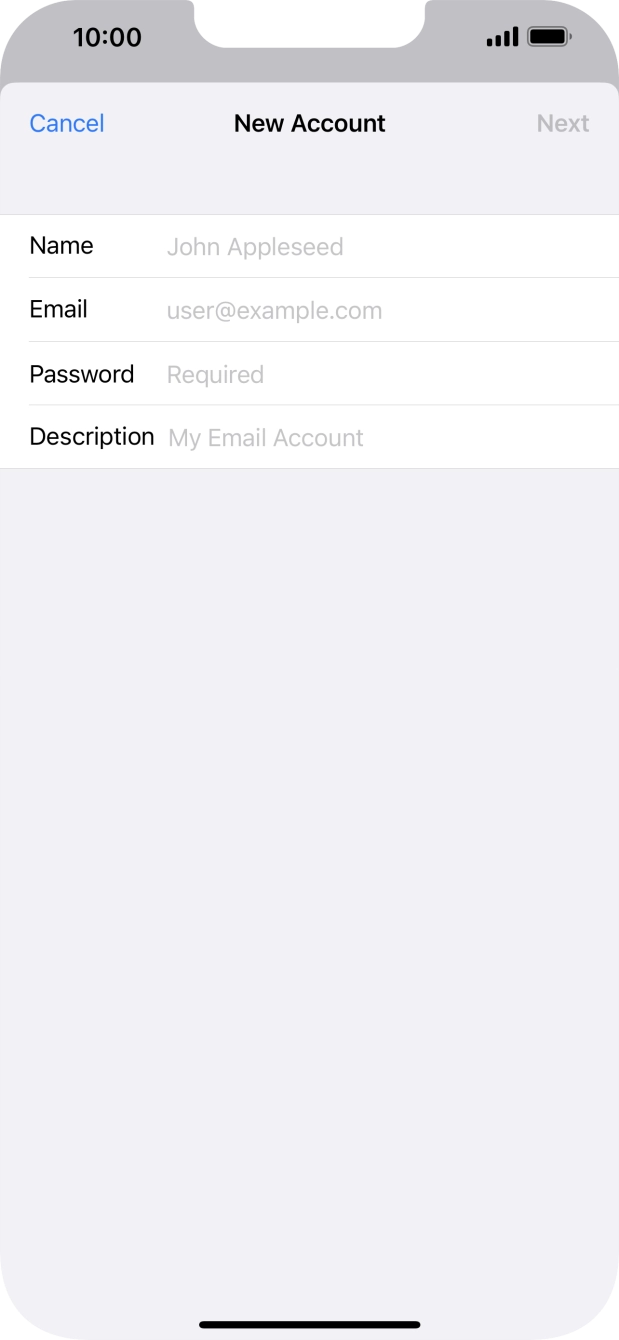 Press Name and key in the required sender name. Press Name and key in the required sender name.