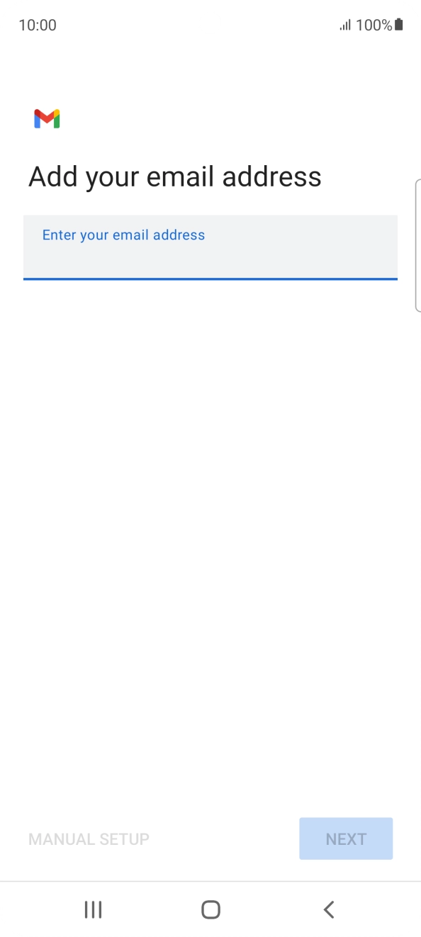 Press the field below 'Enter your email address' and key in your email address. Press the field below 'Enter your email address' and key in your email address.