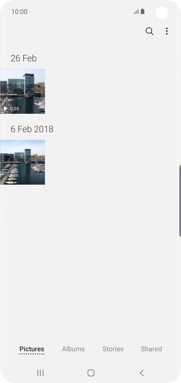 Press Albums and go to the required folder.