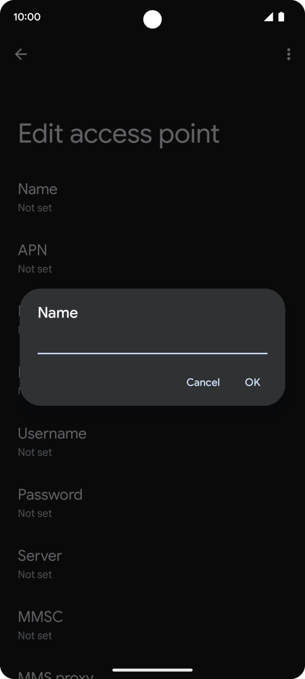 Key in O2 UK Internet and press OK.