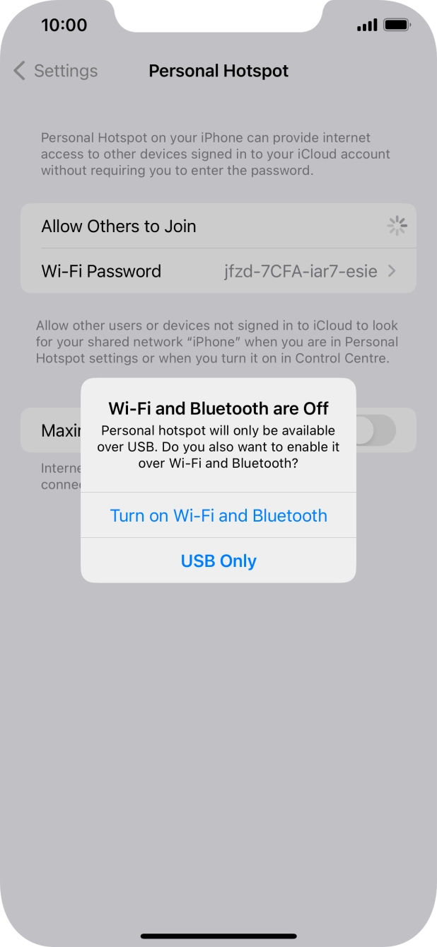 If WiFi is turned off, press Turn on Wi-Fi and Bluetooth.