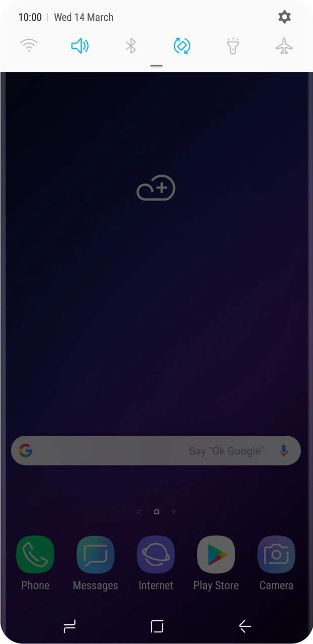 Press the settings icon. Press the settings icon.