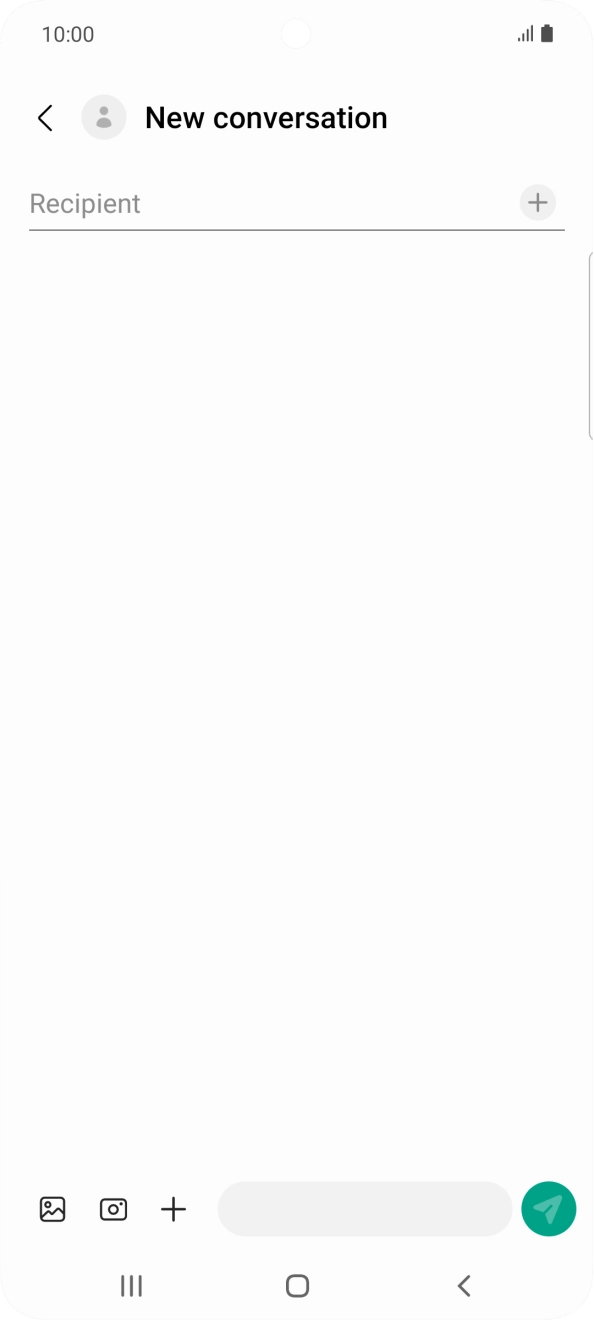Press the search field and key in the first letters of the recipient's name.