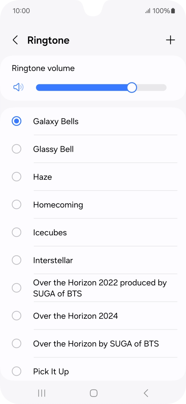 Press the required ringtones to hear them.