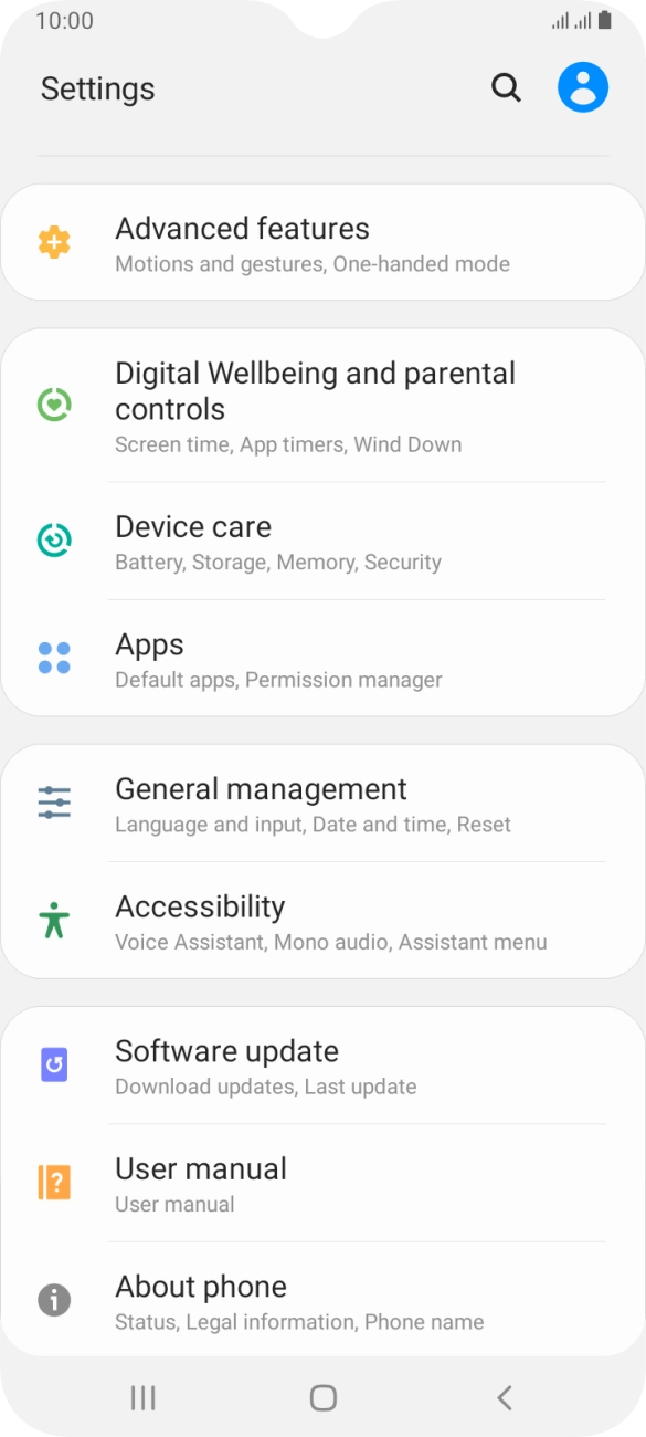 Press Software update. Press Software update.