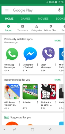 Press the search field.