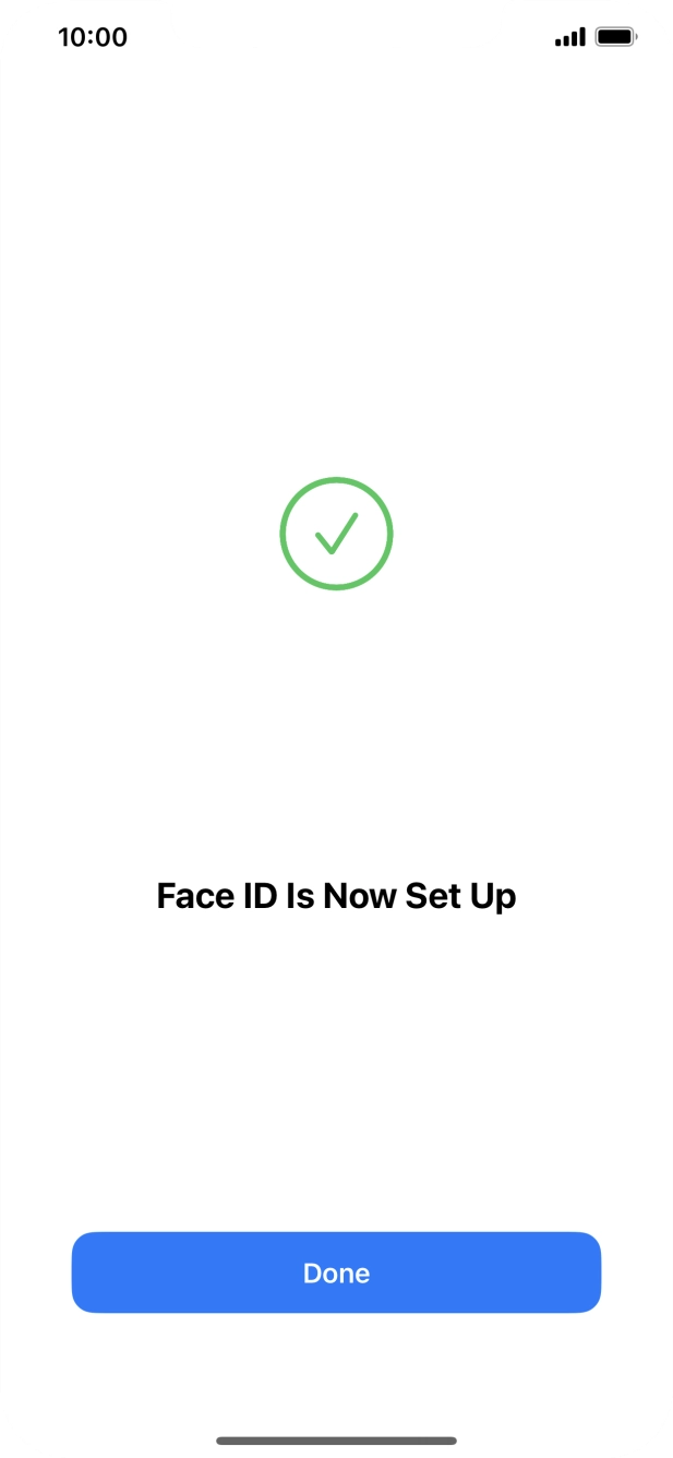 Press Done. If you haven't previously selected a phone lock code, key in a code of your own choice twice.