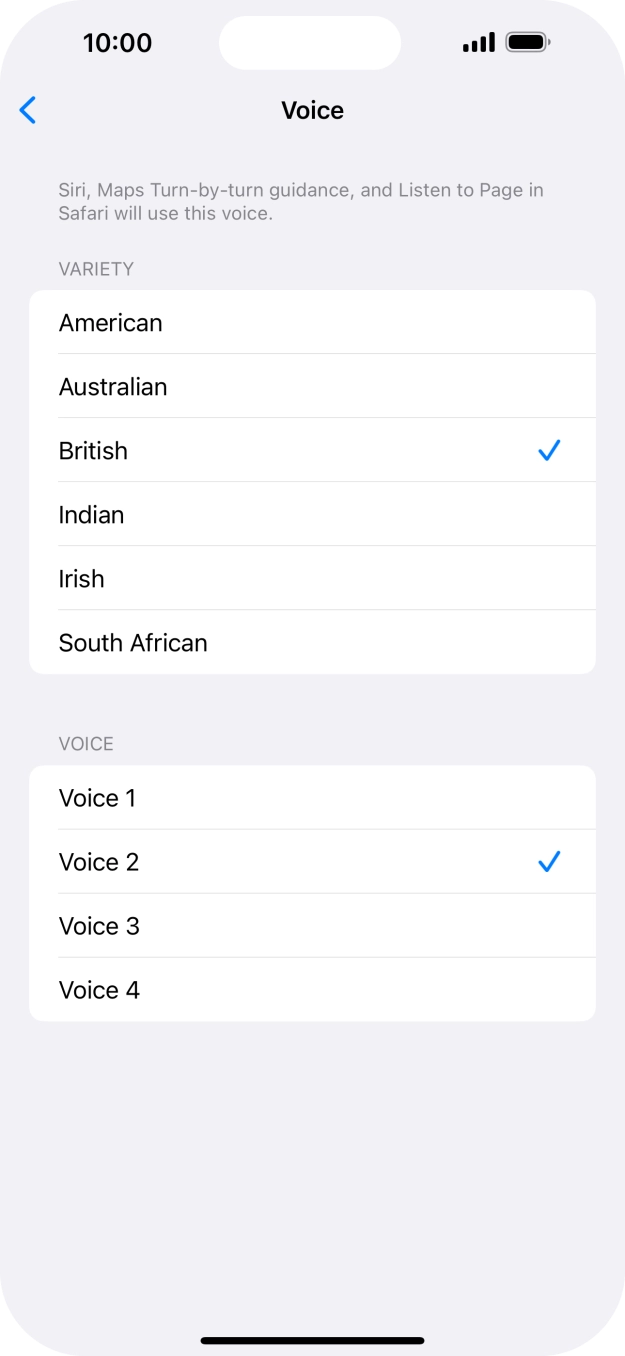 Press the required accent.