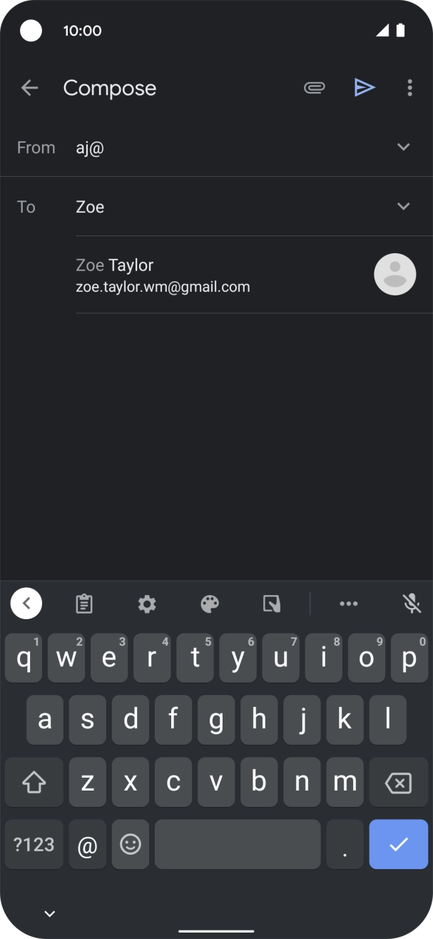 Press the required contact. Press the required contact.