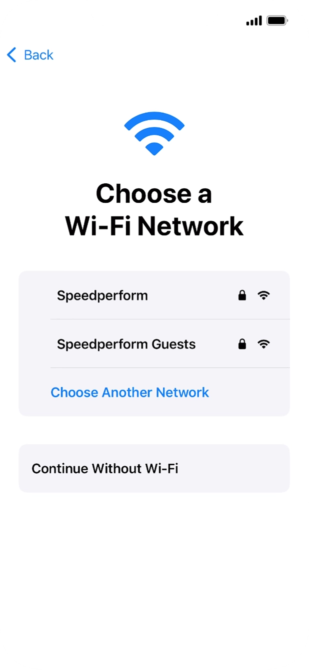 Press the required WiFi network. Press the required WiFi network.