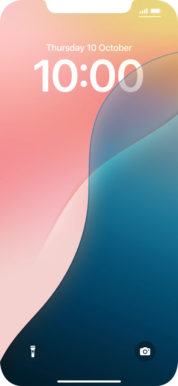 Press and hold anywhere on the lock screen.