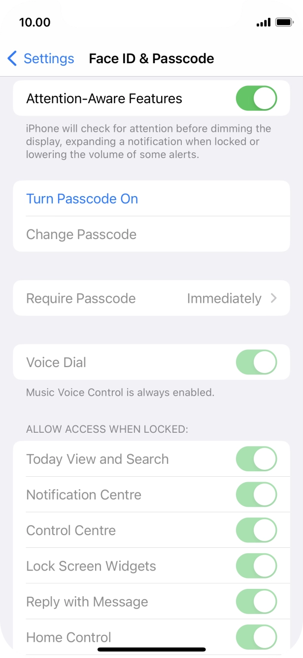 Press Turn Passcode On and key in a phone lock code of your own choice twice. Press Turn Passcode On and key in a phone lock code of your own choice twice.