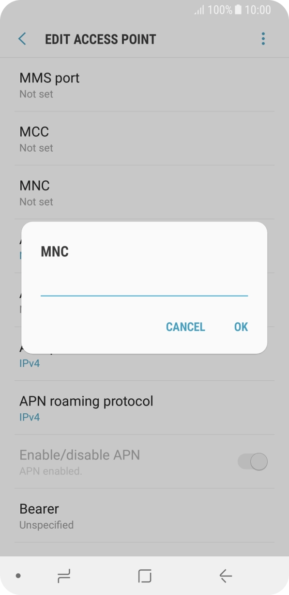 Key in 10 and press OK.