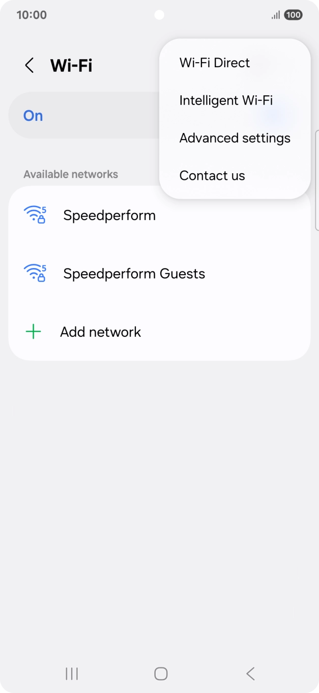 Press Intelligent Wi-Fi. Press Intelligent Wi-Fi.