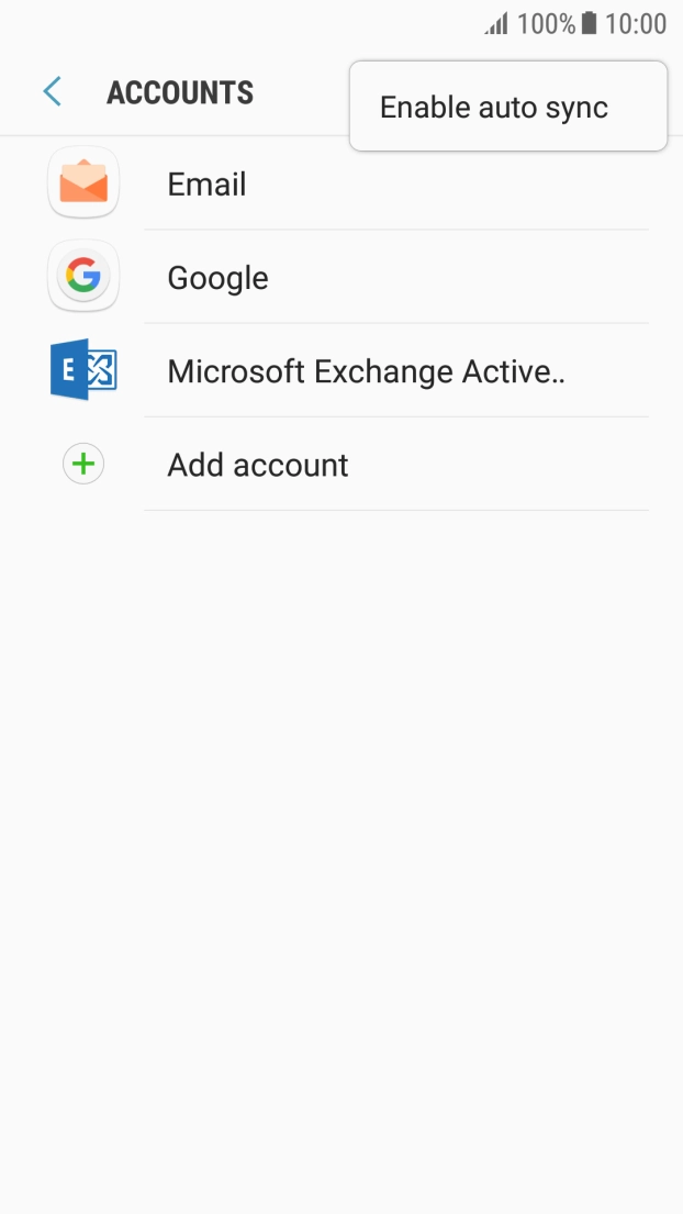 Press Enable auto sync.