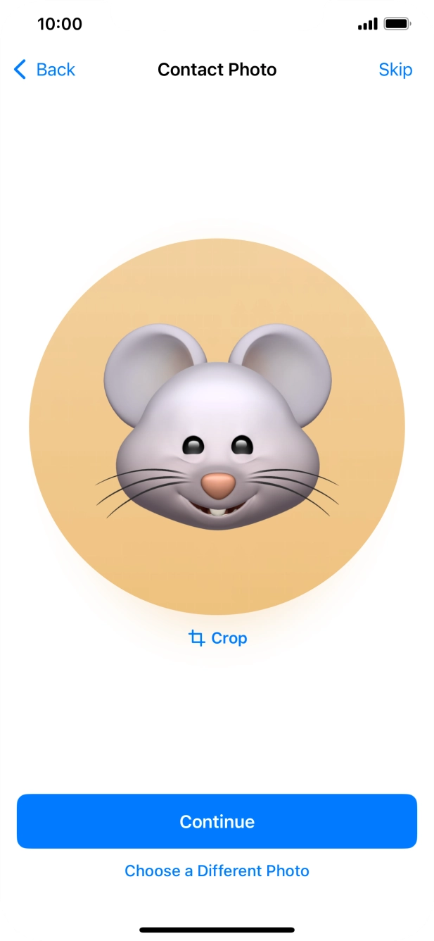 Follow the instructions on the screen to customise the selected picture and press Continue. Follow the instructions on the screen to customise the selected picture and press Continue.