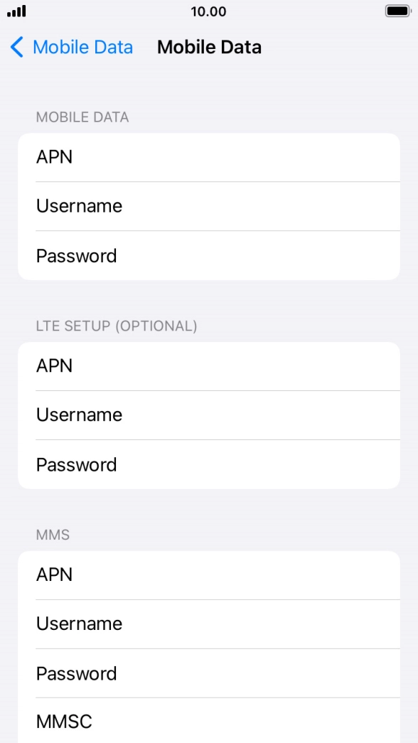 Press APN and key in idata.o2.co.uk. Press APN and key in idata.o2.co.uk.