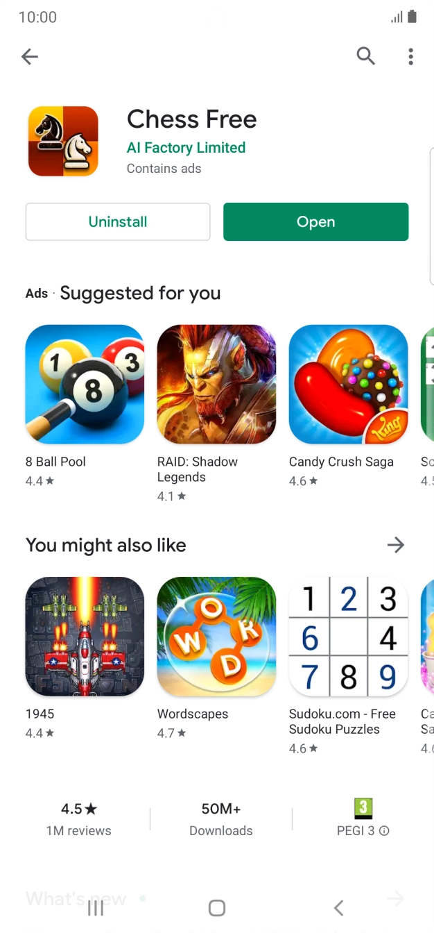 Press the Home key to return to the home screen.