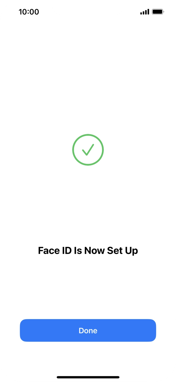 Press Done. If you haven't previously selected a lock code, key in a code of your own choice twice.