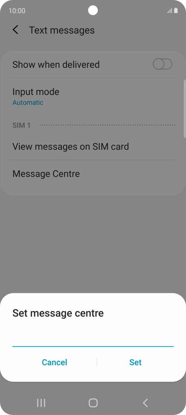 Key in +447802000332 and press Set.