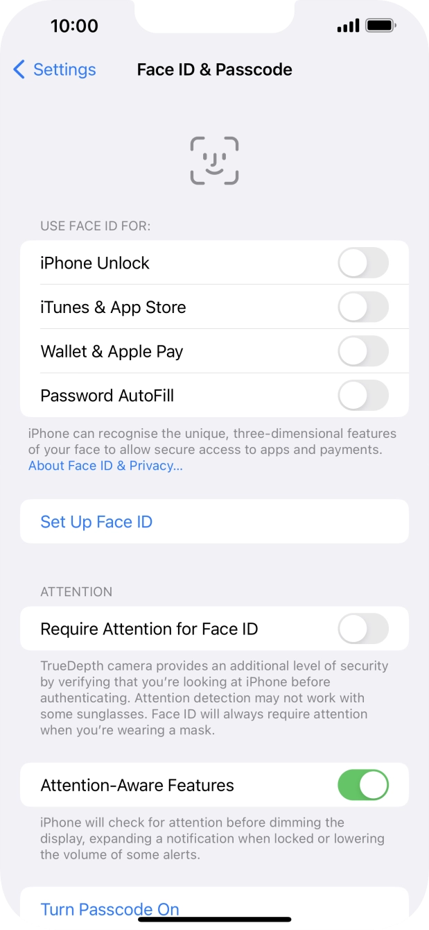 Press Set Up Face ID.