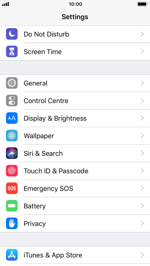 Press Touch ID & Passcode.