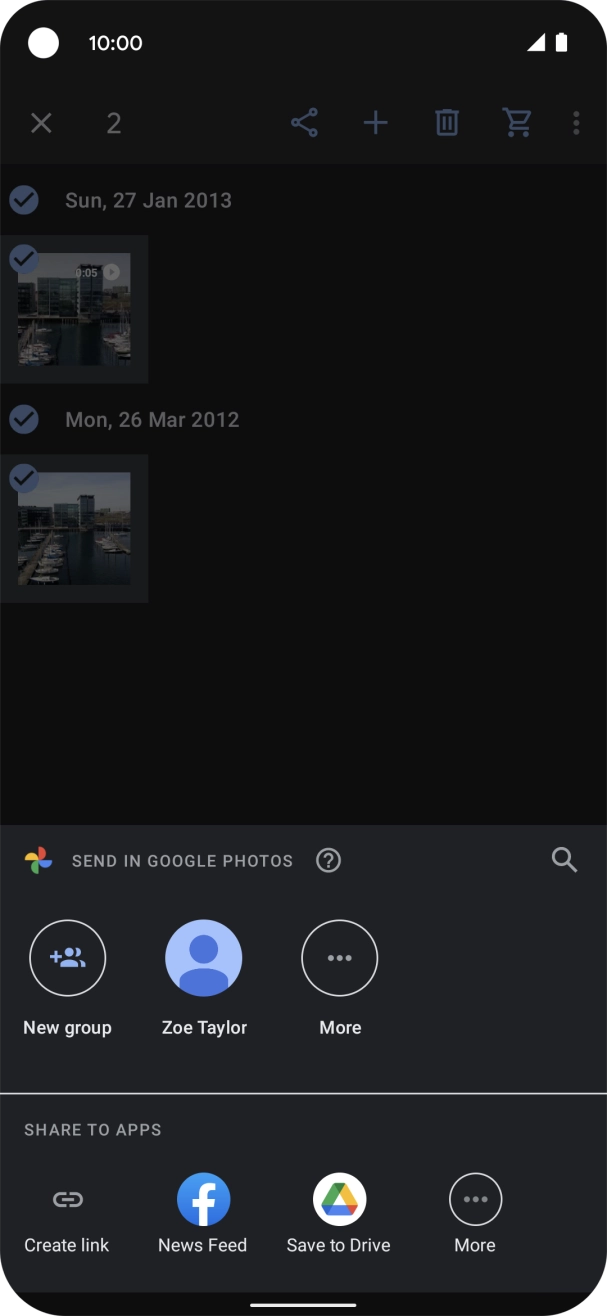 Press the field above 'More'. Press the field above 'More'.